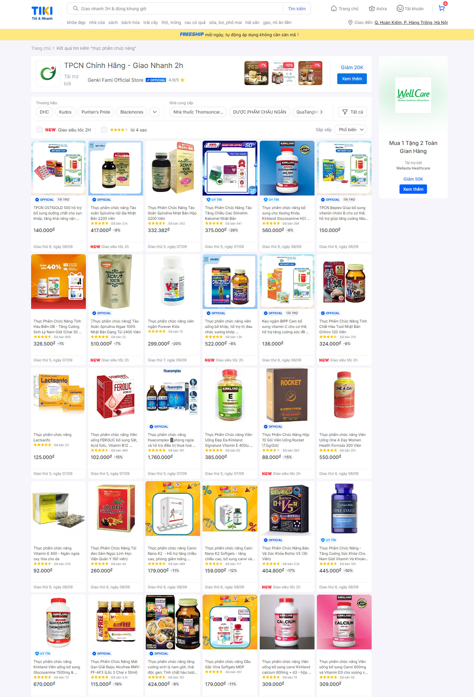 Mẫu website bán thực phẩm chức năng